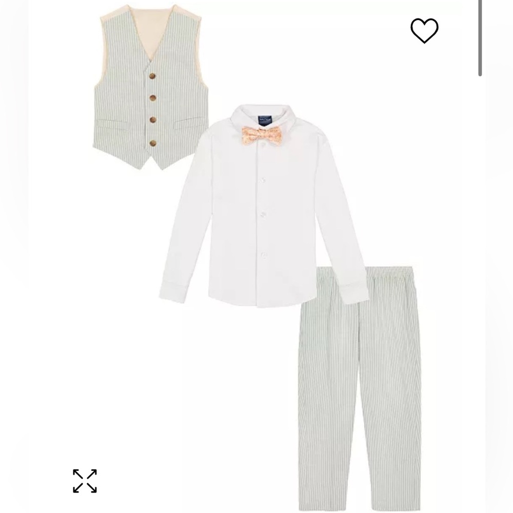 Little Boys Seersucker Vest Set